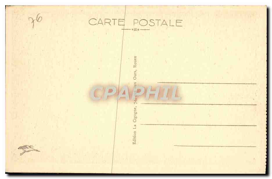 CPA Saint Wandrille Rancon Entree de l'abbaye — Rückseite