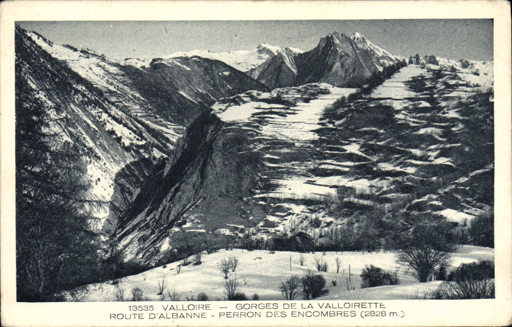 CPA Valloire Gorges de la Valloirette Route d'Albanne Perron des Encombres