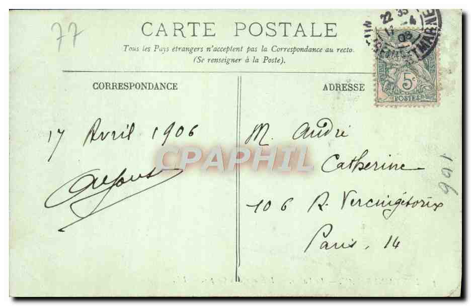 Fontainebleau — El Palacio — L'Etang aux Carpes — LL. — Reverso