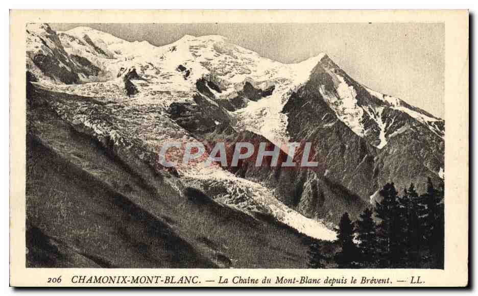CPA Chamonix Mont Blanc La Chaine du Mont Blanc depuis le Brevent