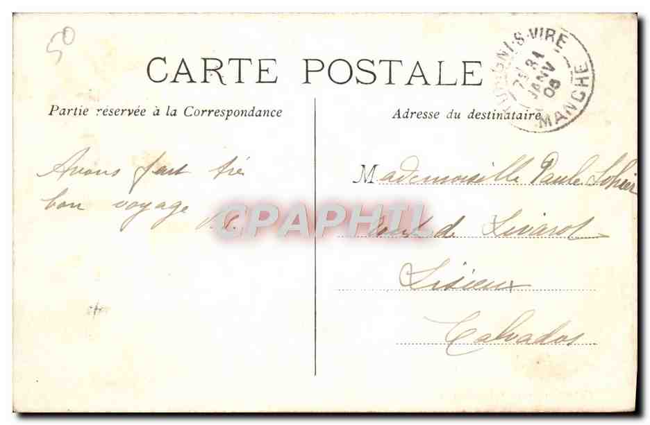 Château — Vue prise des Promenades — Collection Boccage, Buraliste, Torigni-sur-Vire, phot. Lemaréchal, St-Lô — Verso