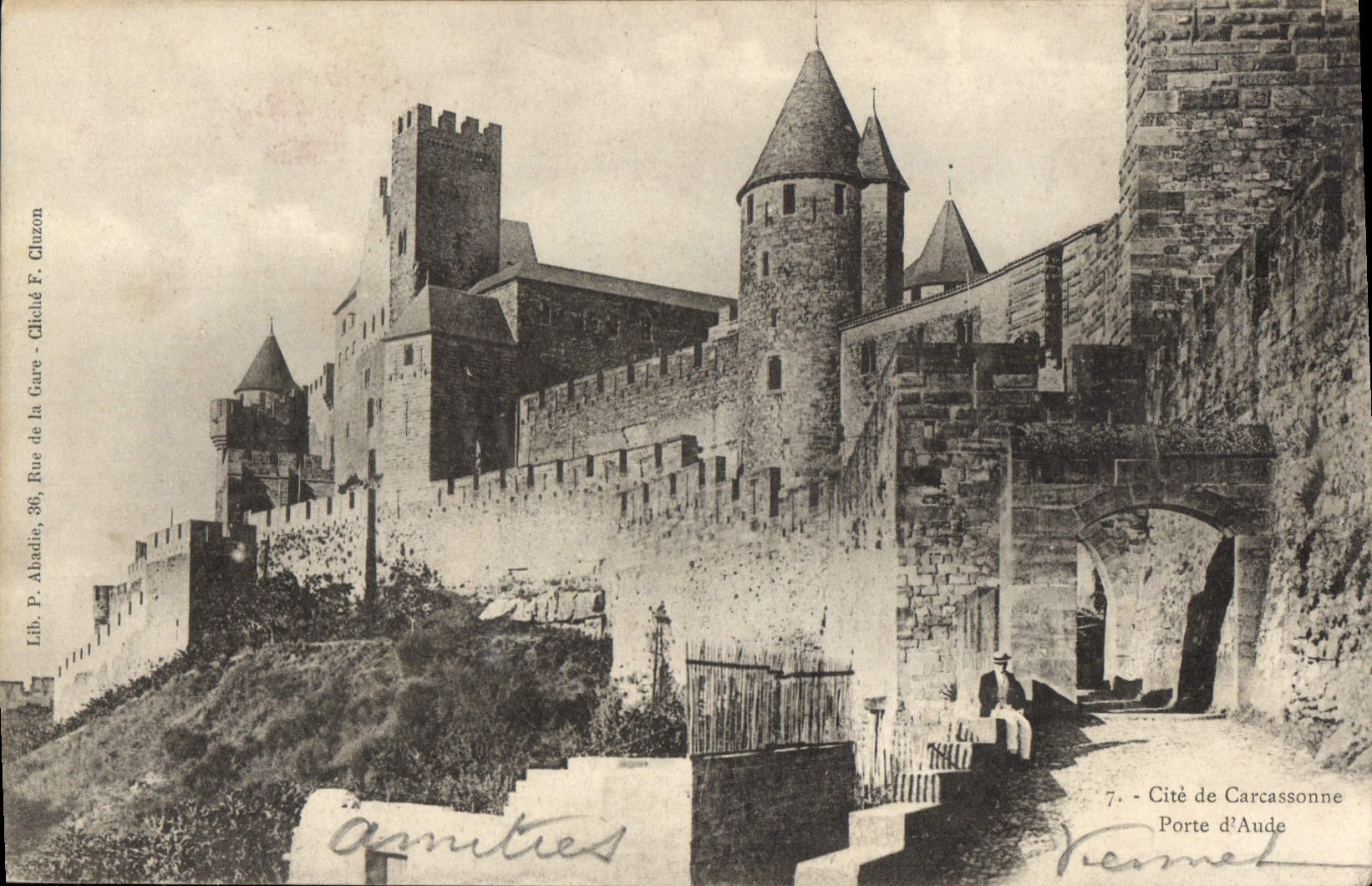 CPA Cite de Carcassonne Porte d'Aude