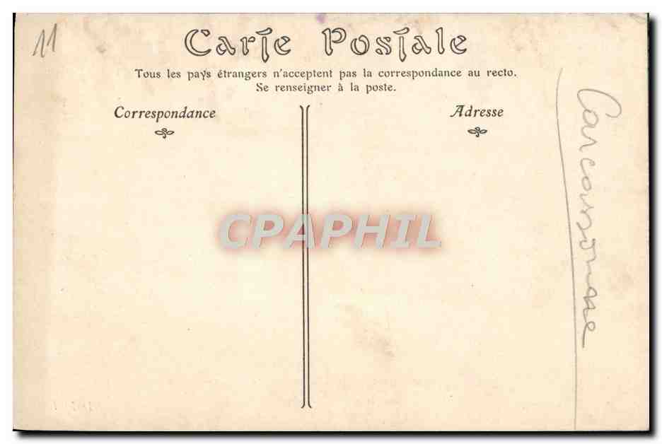 CPA Cite de Carcassonne Vue sur la Tour de la Vade ou de Papegay — Rückseite