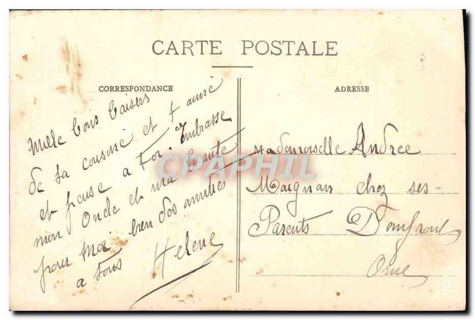 CPA Folklore lavandieres Femmes Chateau — Rückseite