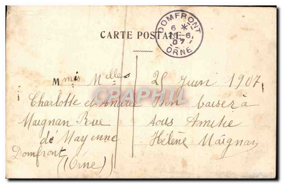 Jeune femme en costume oriental — C.M. — éditeur C.M. (verso) — Verso