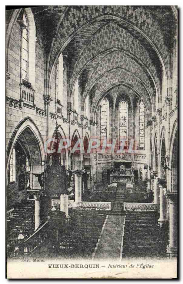 CPA Vieux Berquin Interieur de l'Eglise