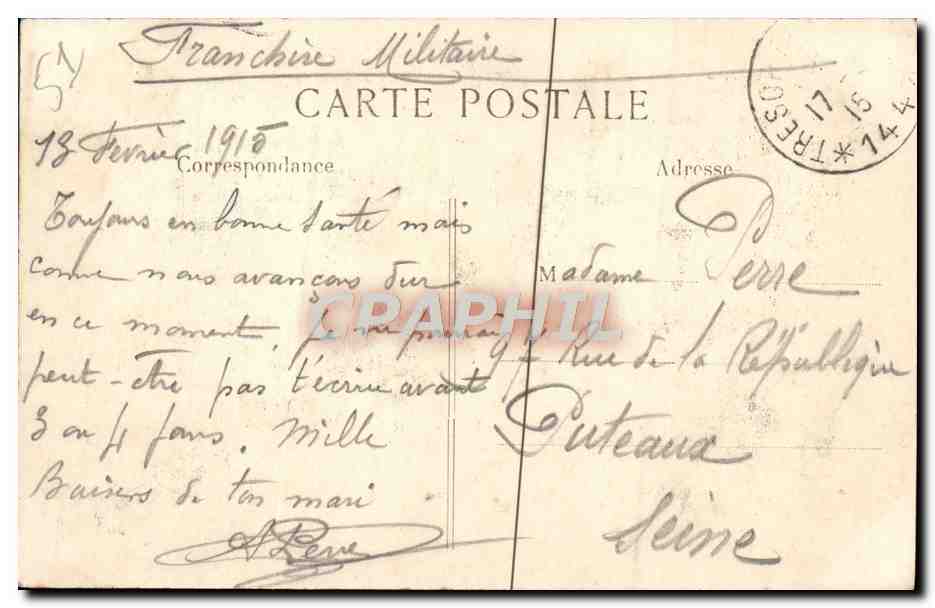CPA Interieur de la Cathedrale de Reims Apres le bombardement Militaria — Rückseite