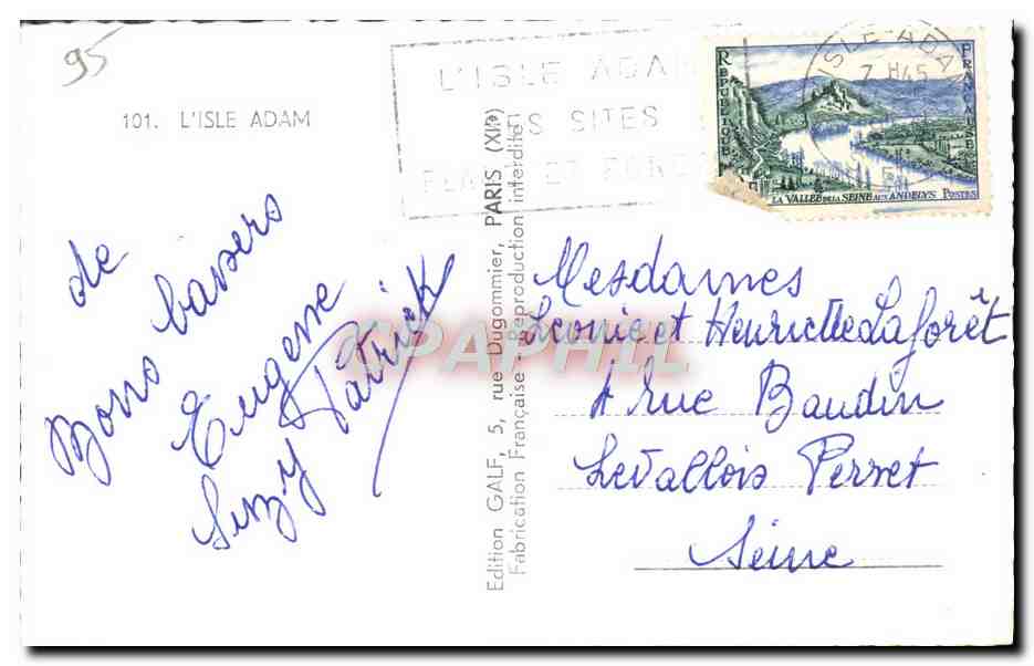 CPm Souvenir de L'Isle Adam Vue generale de la plage L'Oise et l'ecluse Bassin record — Back