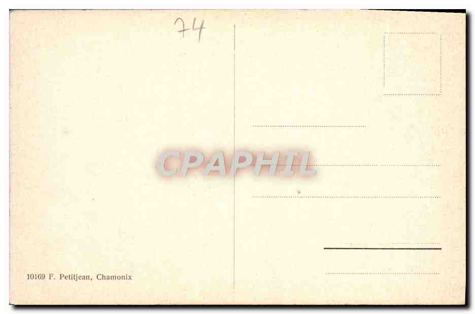 CPA Chamonix en Hiver — Verso