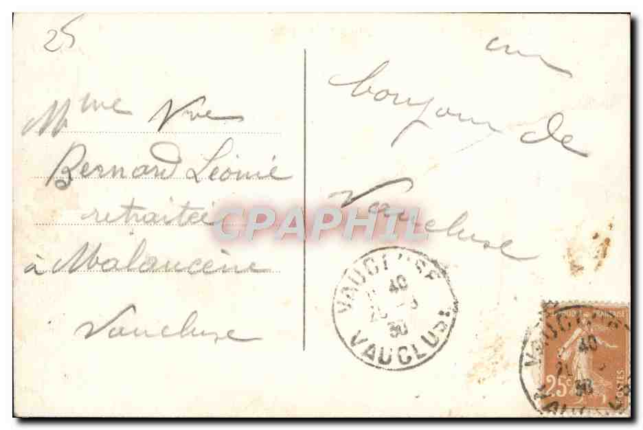 Fontaine de Vaucluse — Intérieur du Gouffre en temps de sécheresse — Edit. Izard n°26 — Rückseite