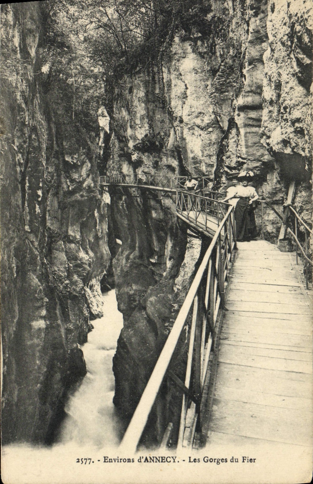 Les Gorges du Fier — Environs d'ANNECY — Éditeur anonyme, n° 2577