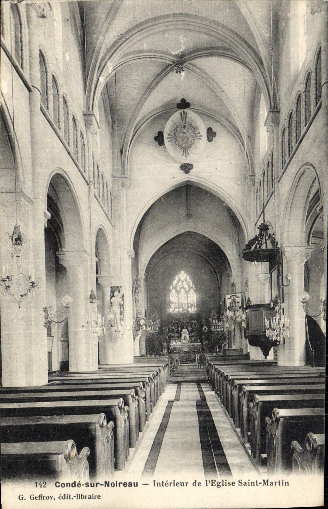 Intérieur de l'Église Saint-Martin — Condé-sur-Noireau — G. Geffroy, édit.-libraire, n°142