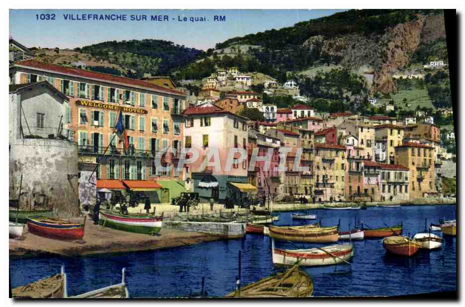 Villefranche-sur-Mer — Der Kai — RM, Verlag RM, Seriennummer 1032