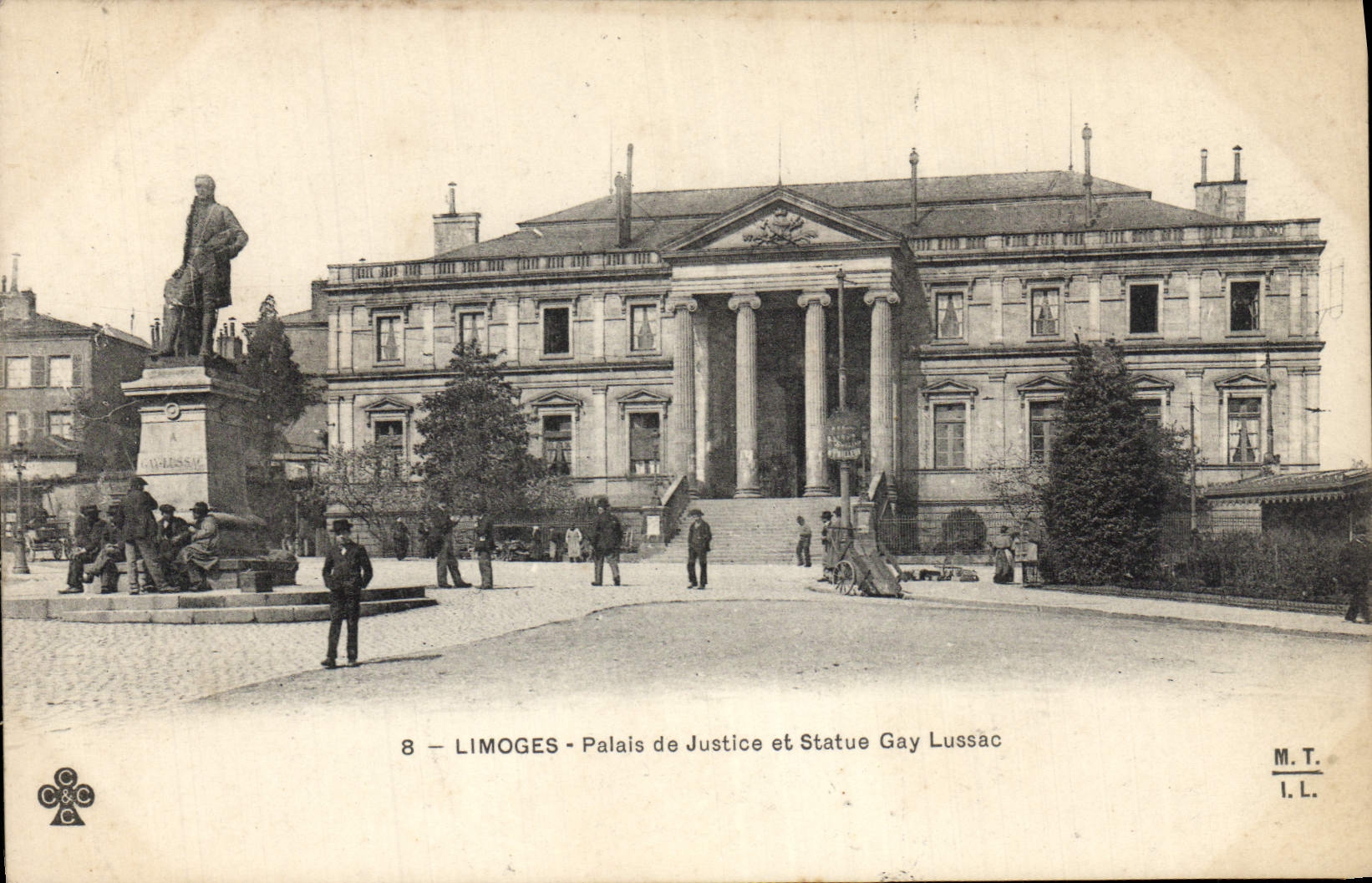 Limoges — Palais de Justice et Statue Gay Lussac — M.T. I.L.