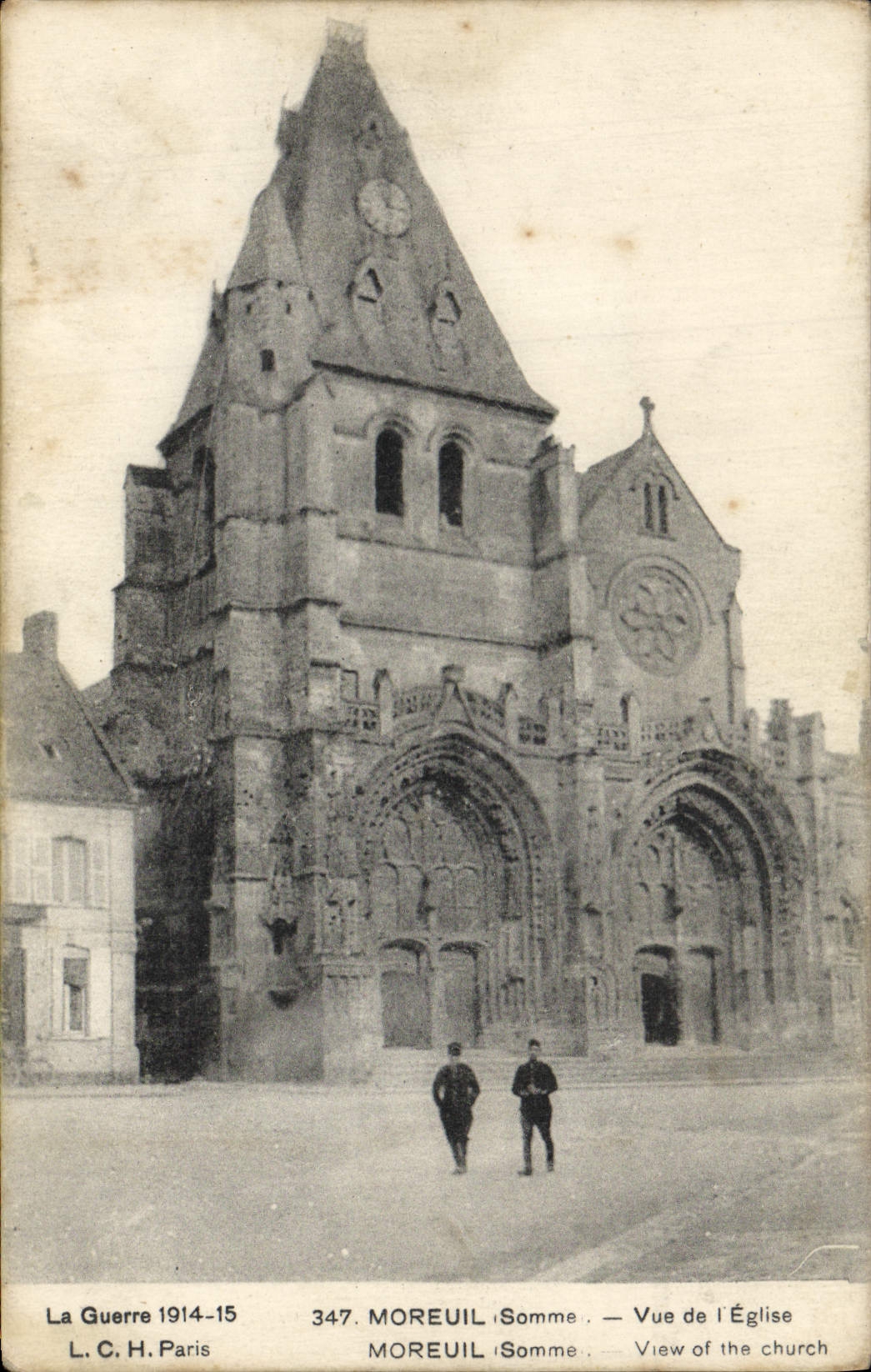 CPA Moreuil Somme Vue de l'eglise