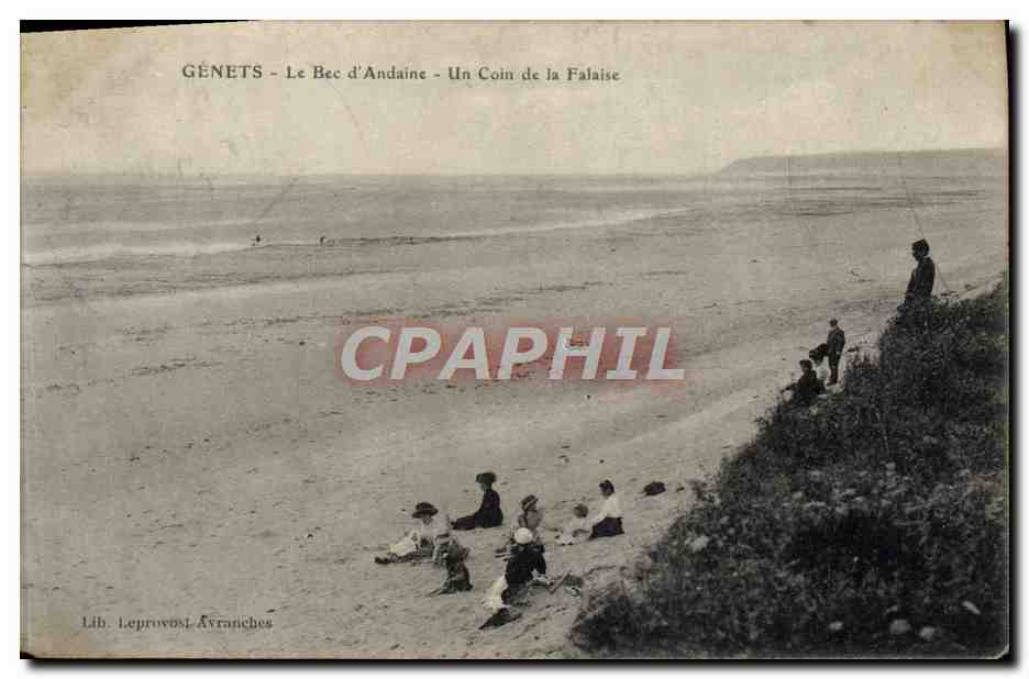 CPA Genets Le Bee d'Andaine Un Coin de la Falaise 