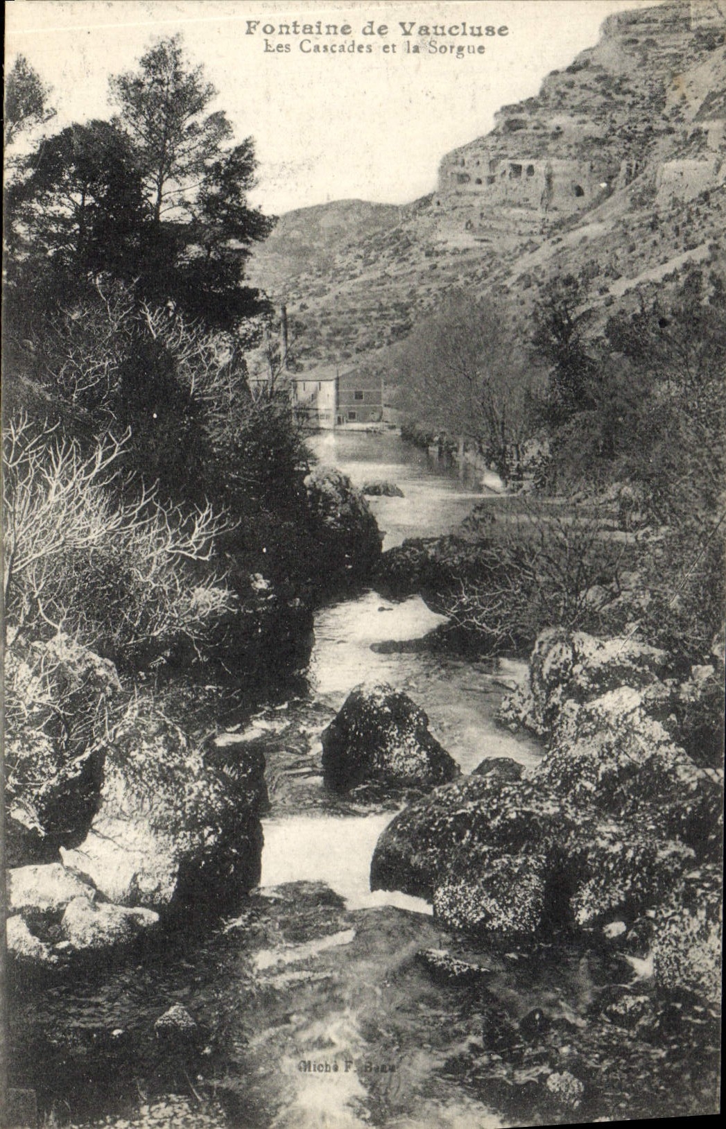 CPA Fontaine de Vaucluse Les cascades et la Sorgue