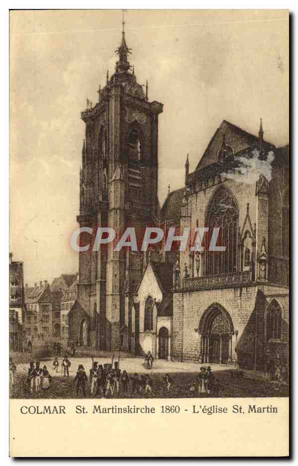CPA Colmar St Martinskirche 1860 L'eglise St Martin
