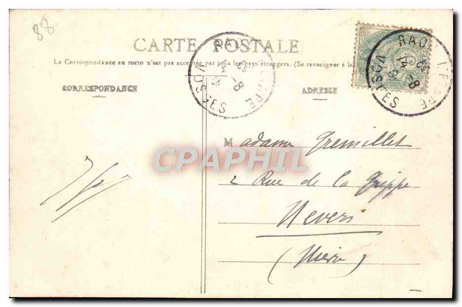 Le Temple au sommet du Donon — Les Hautes Vosges — Imp. Ad Weick — Saint-Dié, N° 4936 — Verso