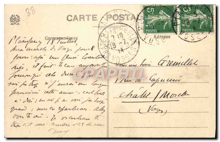 Clefcy (Vosges) — Roches de Böslimpré — AL. THOMÉ - N° 5837 — Reverso