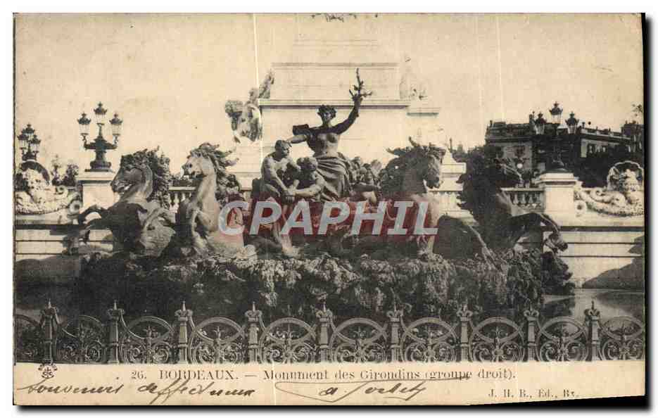 CPA Bordeaux Monument des Girondins 