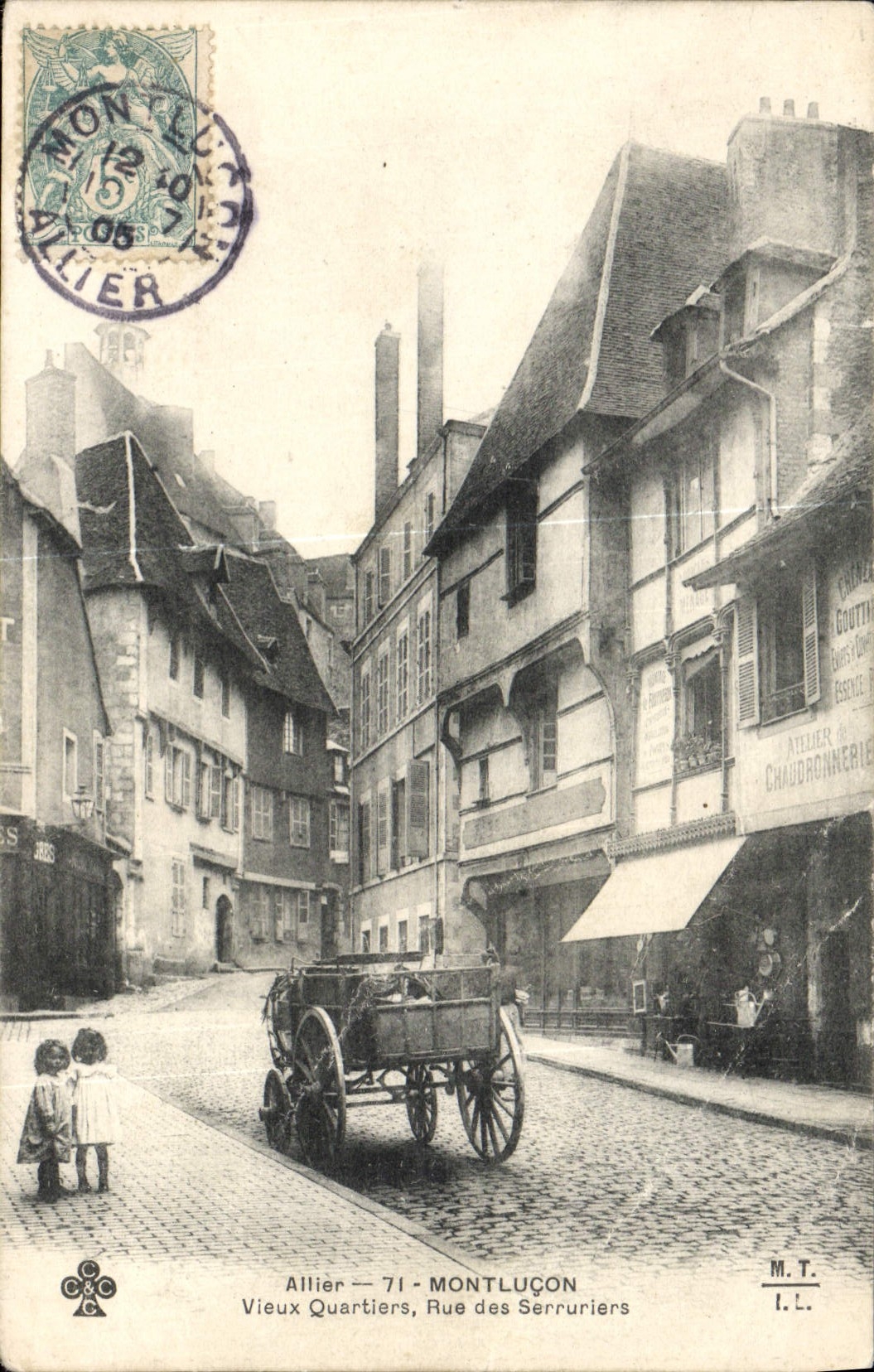 CPA Montlucon Vieux Quartiers Rue de Serruriers Enfants