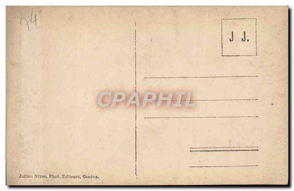 CPA Chamonix Plan Praz Aiguille Verte Charmoz et Blaitiere — Verso