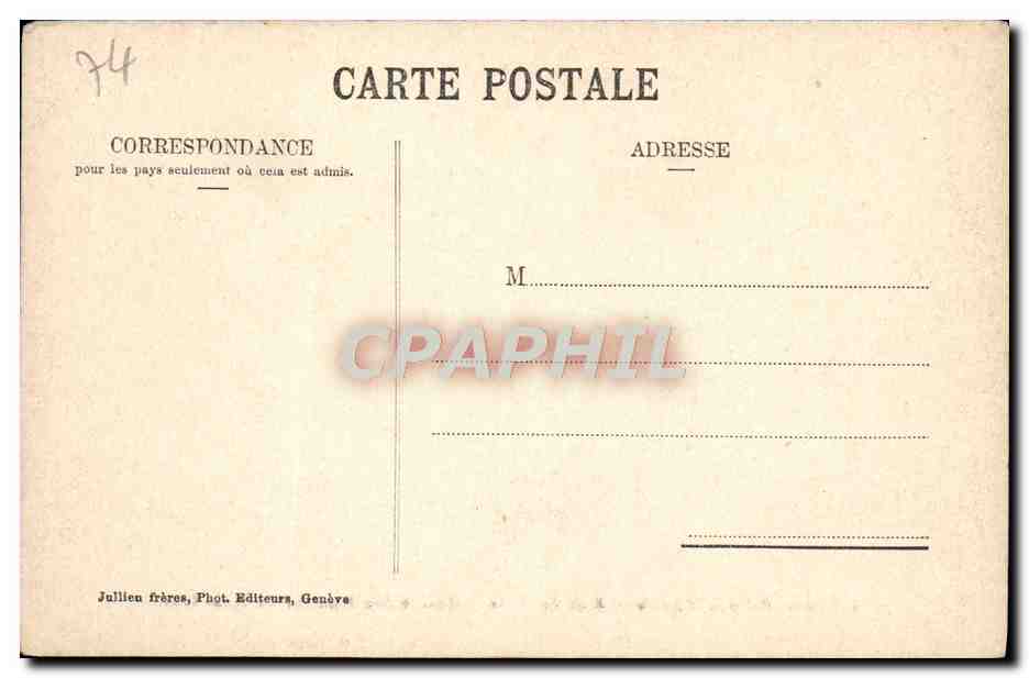CPA Col des Montes Aiguille Verte Chaine des aiguille du Mont Blanc  — Verso