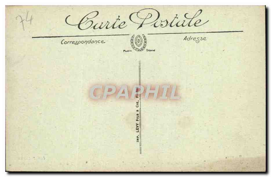 CPA Chamonix Vue generale La Cahine des Aiguilles et Aiguille du Dru  — Verso
