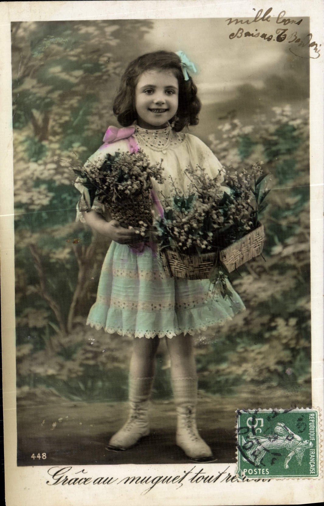 CPA Fantaisie Enfant Grace au Muguet 