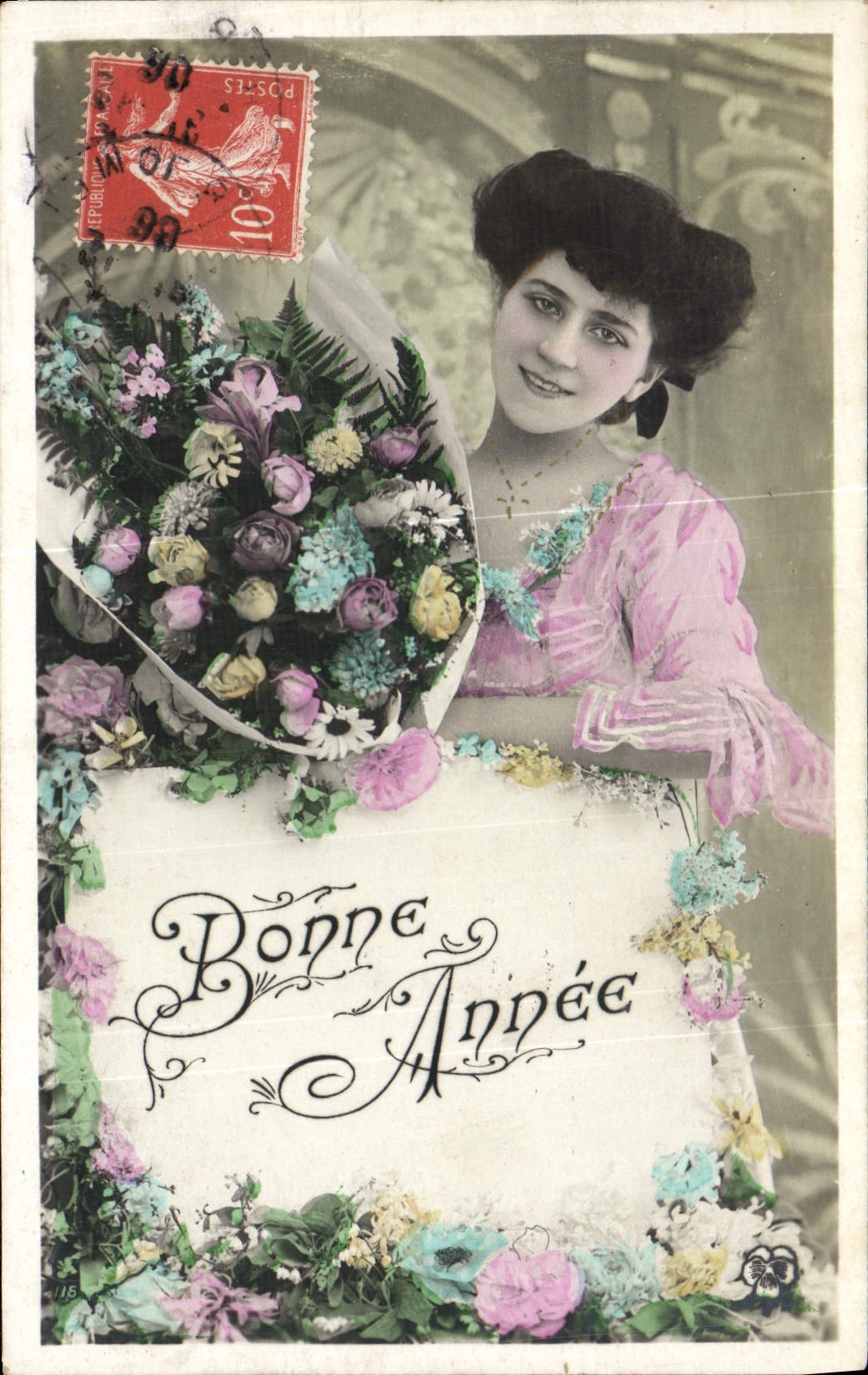CPA Fantaisie Femme Bonne Annee