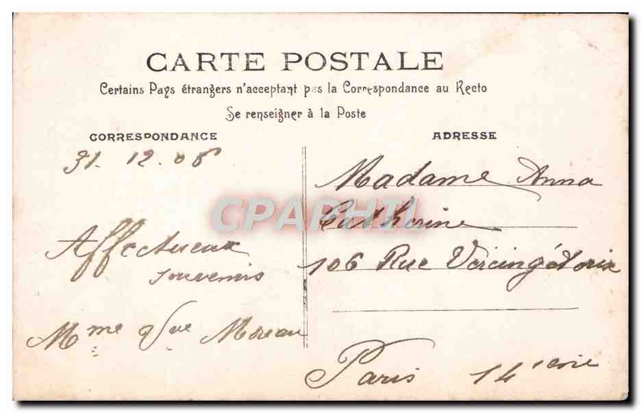 CPA Fantaisie Femme Bonne Annee — Rückseite