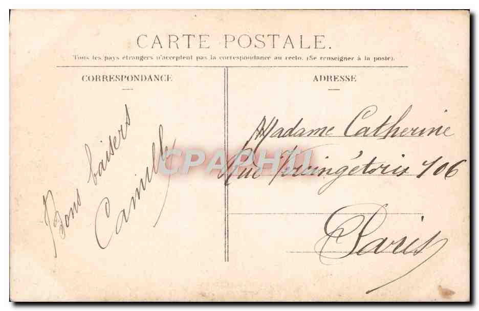 Femme en robe longue — avec colombe et couronne de fleurs — Bonne Année — éditeur J.K. — Verso