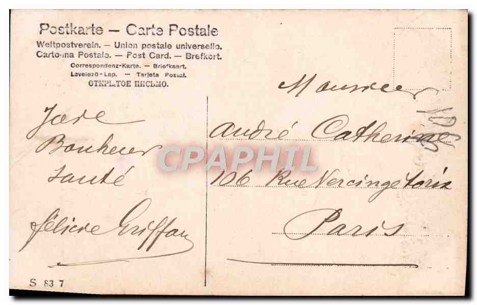CPA Fantaisie Enfant — Rückseite