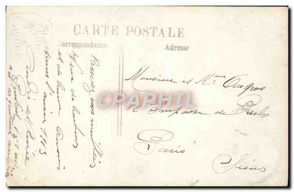 CPA Fantaisie Femme Enfant Bonne Annee  — Verso