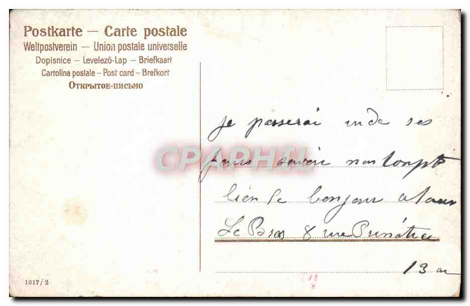 CPA Fantaisie Enfant Mille Baisers  — Rückseite