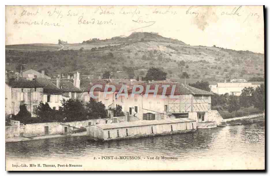 Pont-à-Mousson — Vue de Mousson — Imp. Lib. Mlle H. Thomas, Pont-à-Mousson