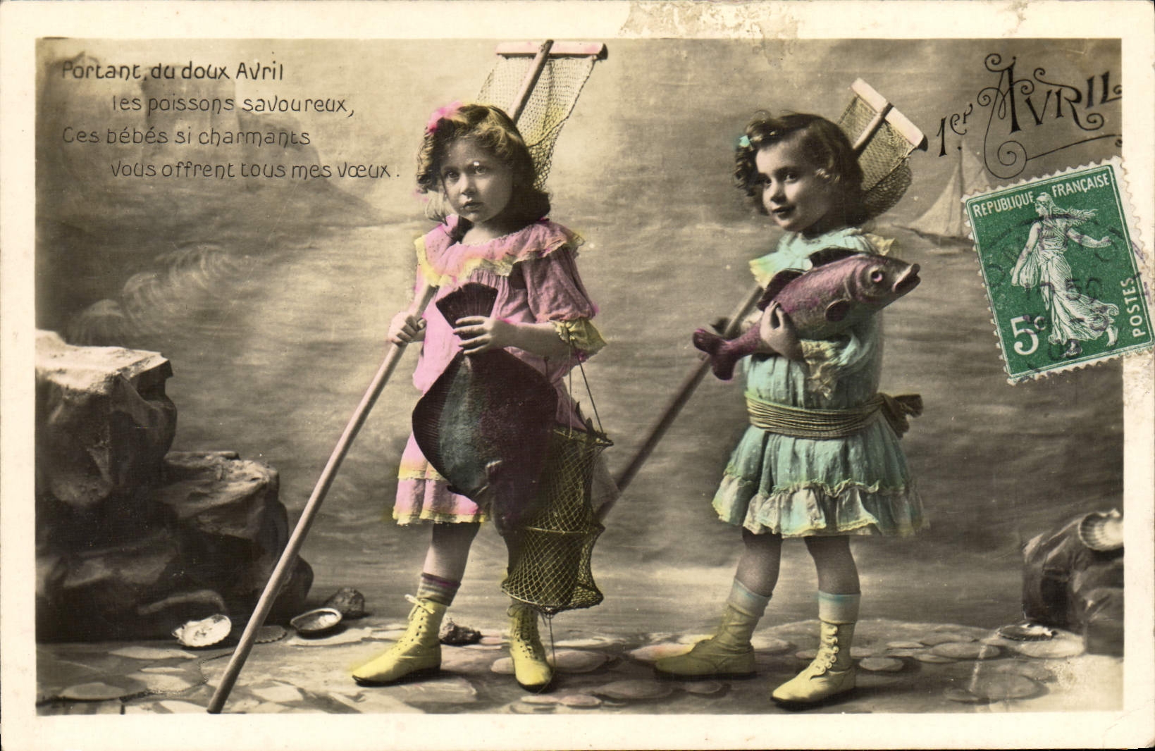 CPA Fantaisie Enfants Poisson