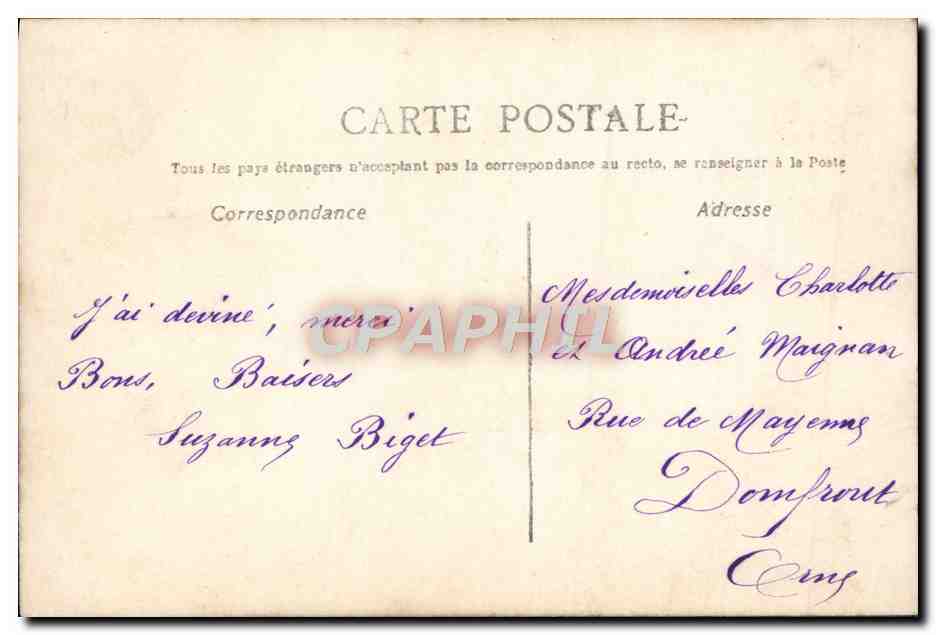 CPA Fantaisie Femme 1er Avril Poissons Peche — Verso