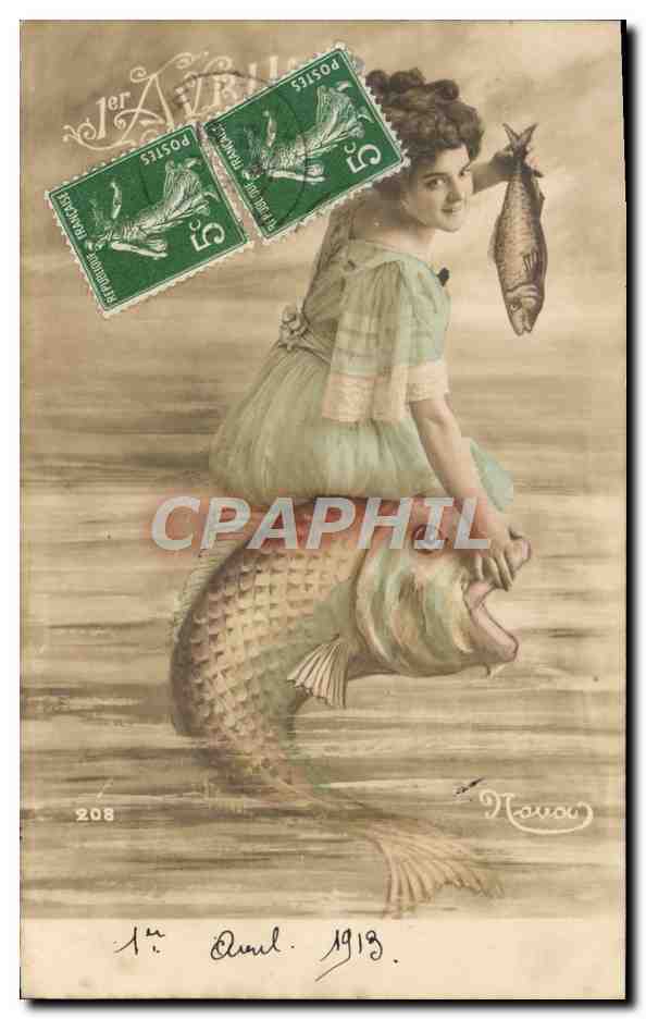 Sirena que sostiene un pez — editor Havas, n.º 208