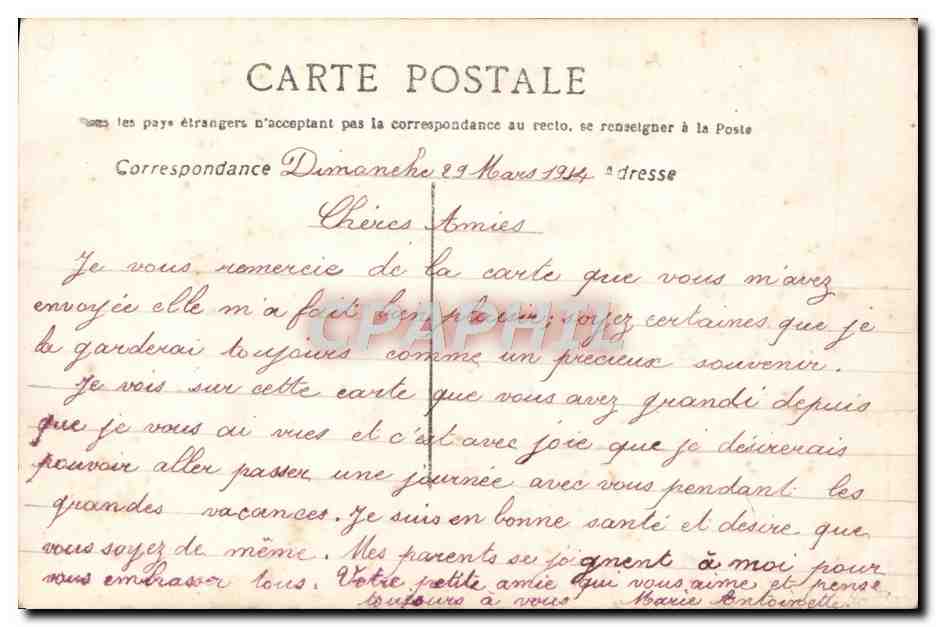 CPA Fantaisie Enfant 1er Avril Poisson  — Rückseite