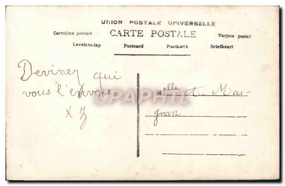 CPA Fantaisie Enfant Poisson — Rückseite