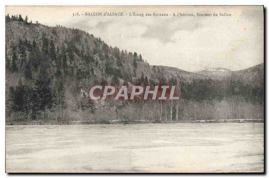 Ballon d'Alsace — L'Étang des Roseaux am Horizont, Gipfel des Ballons — Imp. Reuchet-Ougler, Fonterolles