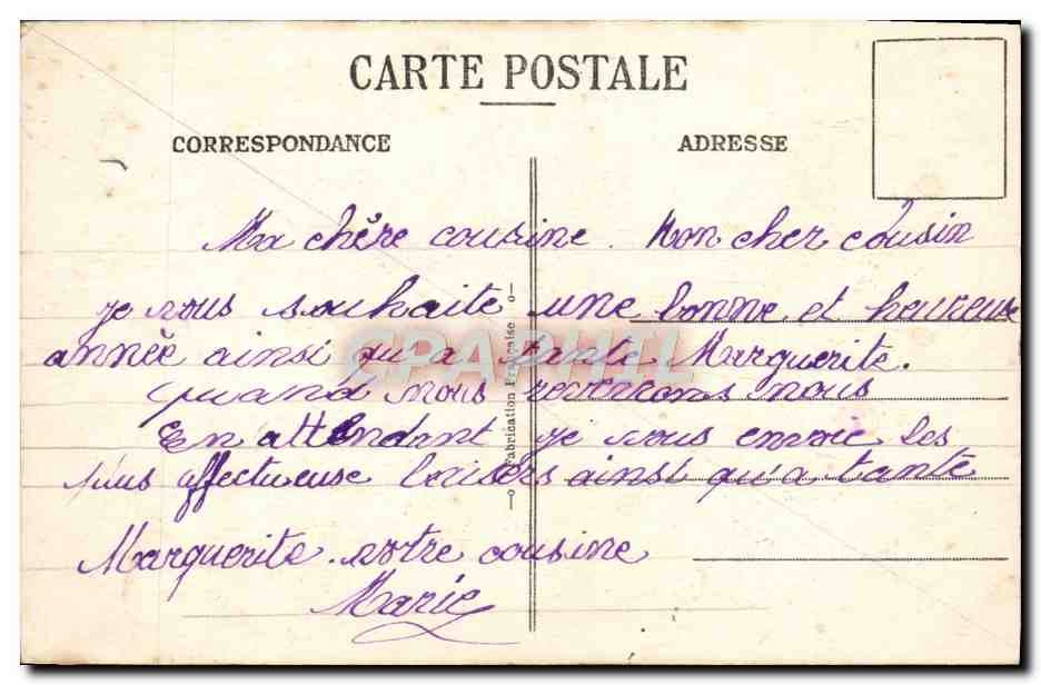 CPA Fantaisie Bonne Annee  — Rückseite
