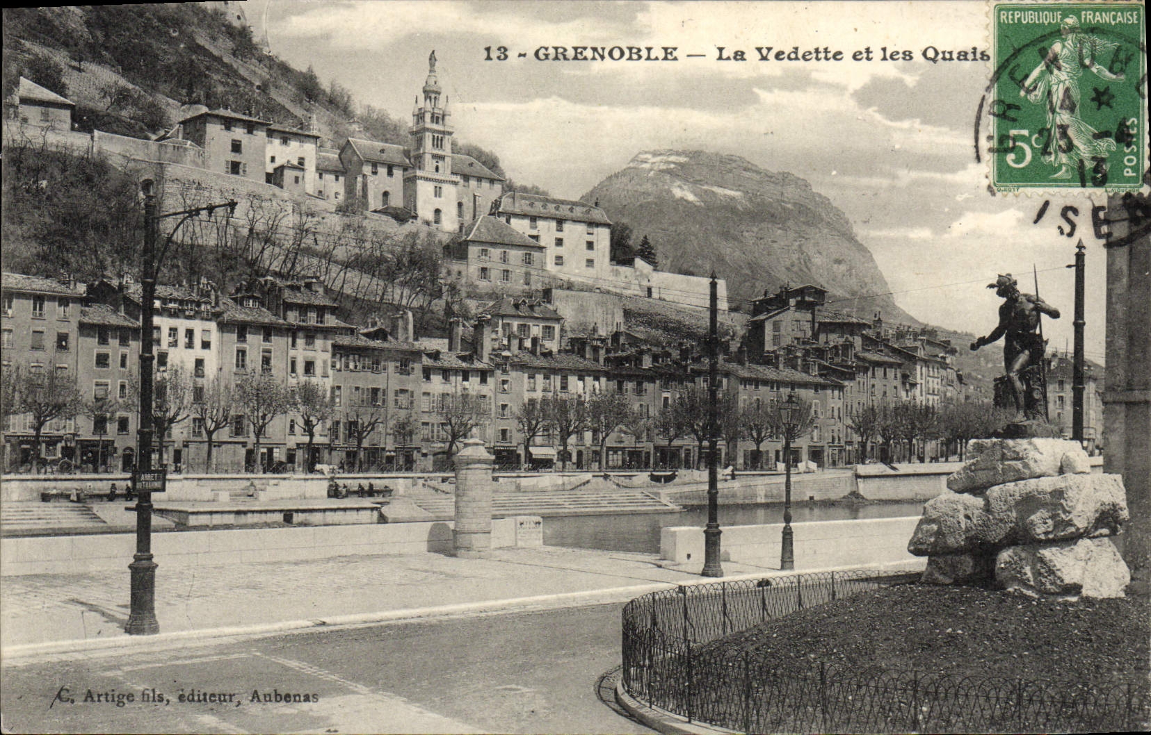 Grenoble — La Vedette et les Quais — C. Artige fils, éditeur, Annonas