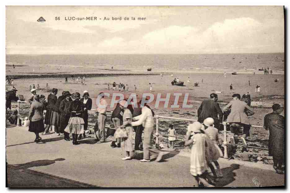 CPA Luc sur Mer Au Bord de la mer 