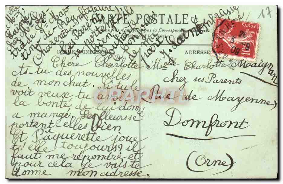 Ile de Ré — Jeune fille Rhétaise — Coiffe dite Dormeuse — L.L. — n°49 — Reverso