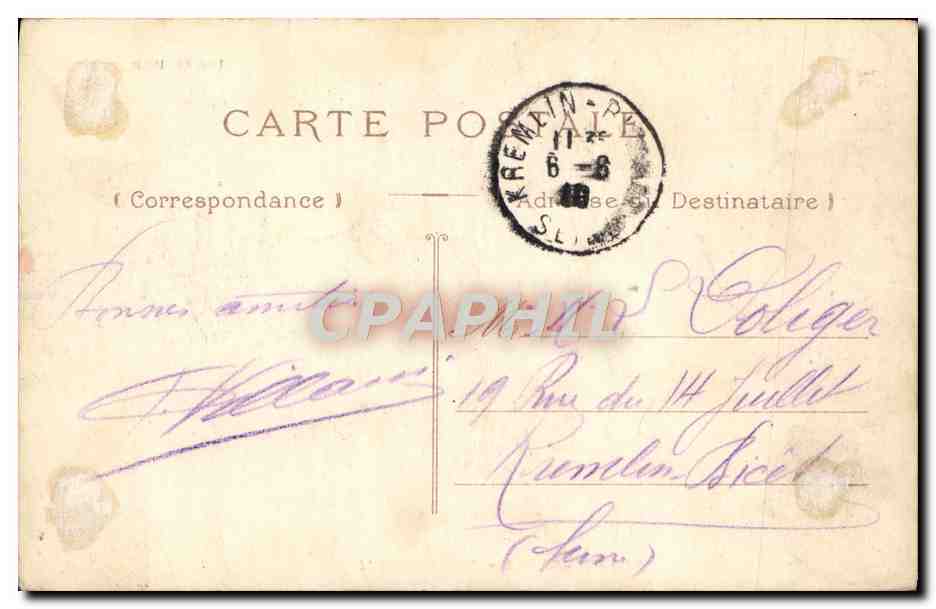 CPA Andrezieux Vue sur la Loire Passeur Barque Bateau — Rückseite