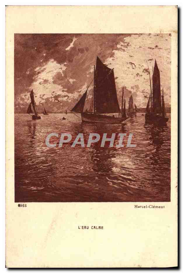 CPA L'Eau Calme Bateau Marcel Clement