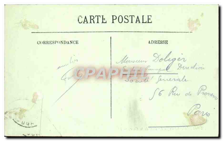 CPA Trouville Le Pont de la Gare  — Verso